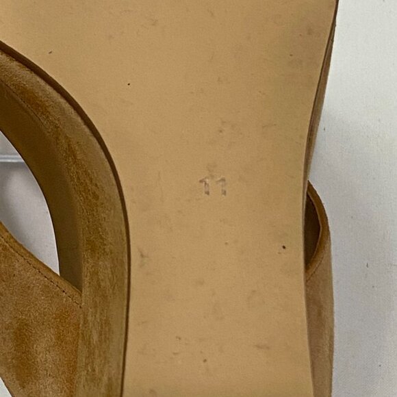 Jeffrey Campbell Liezel Platform Wedge Flip Flop Sandals Natural Suede 11 - Picture 10 of 13